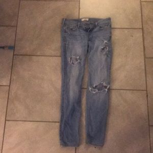 Light ripped hollister jeans